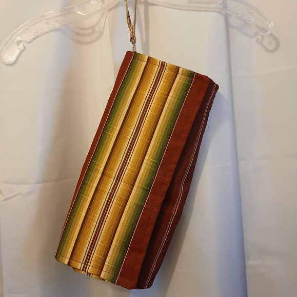 New Southwestern Western Canvas Clutch Travel Hanging makeup bag Wine Wristlet - Picture 1 of 8